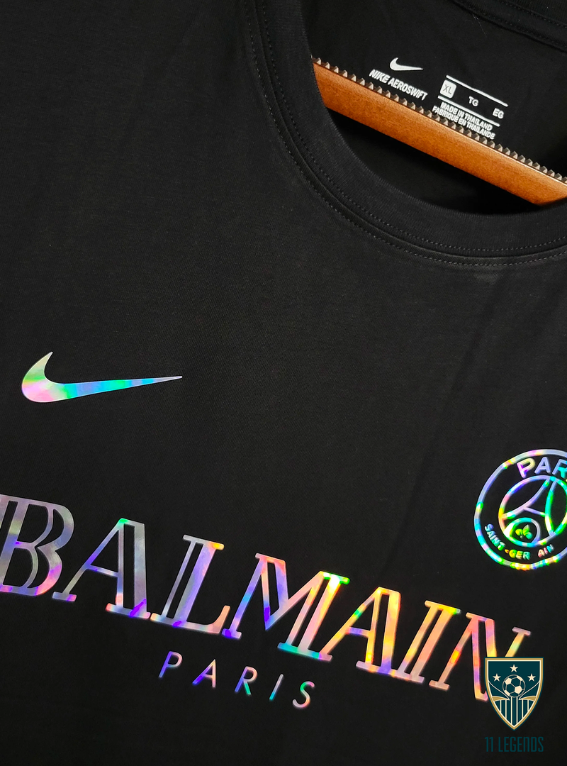 CAMISETA PSG x BALMAIN - NEGRO 