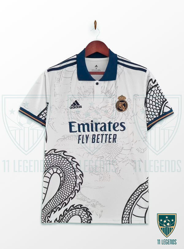 REAL MADRID SHIRT - WHITE DRAGONS